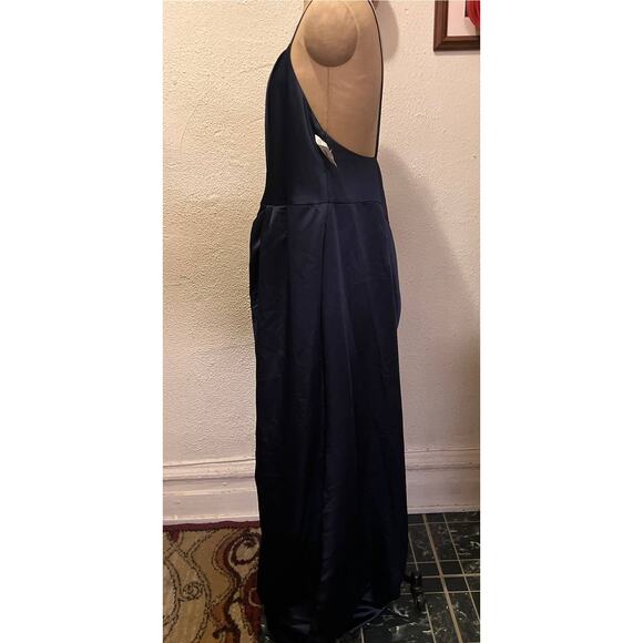 Dessy Collection Cowl-Neck Draped Wrap Maxi Dress With Front Slit NWT Size 24W - Picture 7 of 11